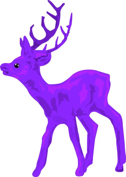 Reindeer Vector Illustration Simple Design — Stock Vector