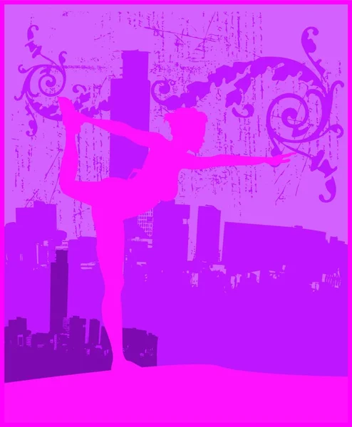 Illustration Des Stretching Pink — Stockvektor