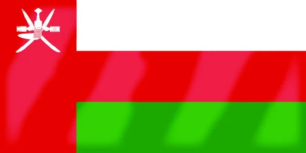 オマーンの旗 カラフルなベクトルイラスト — ストックベクタ