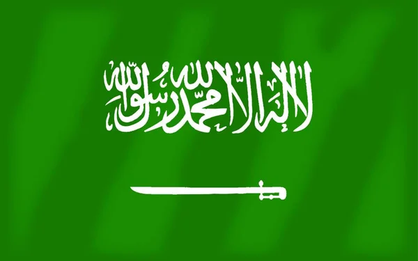 Suudi Arabistan Bayrağı Renkli Vektör Illüstrasyonu — Stok Vektör