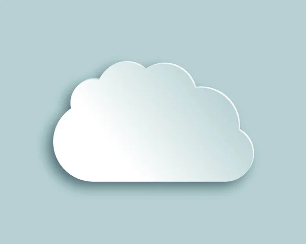 Cloud Σιλουέτα Πολύχρωμη Διανυσματική Απεικόνιση — Διανυσματικό Αρχείο