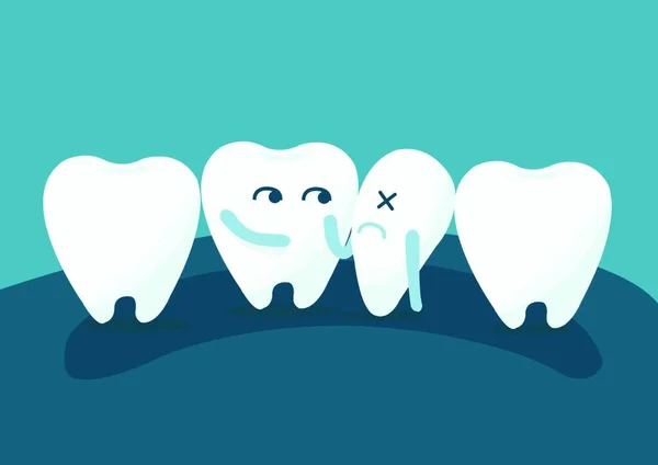 Friend Dentist Colorful Vector Illustration — Stock Vector