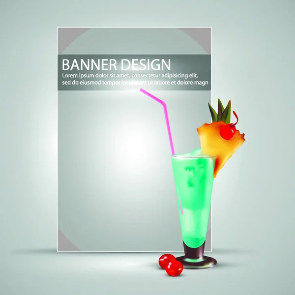 Diseño Banner Ilustración Vector Colorido — Vector de stock