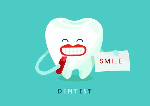 Sorriso Vettoriale Dei Denti Illustrazione — Vettoriale Stock