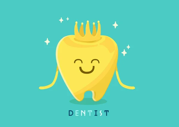 Ilustração Vetorial Coroa Dental —  Vetores de Stock