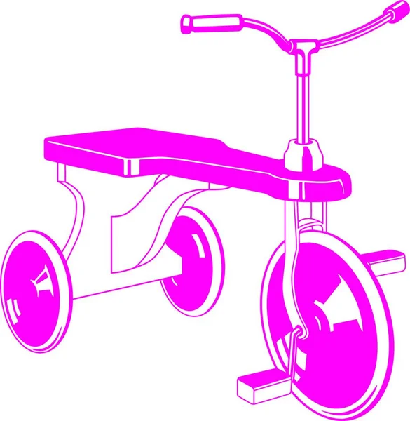 Ilustración Vectorial Bicicleta Infantil — Vector de stock