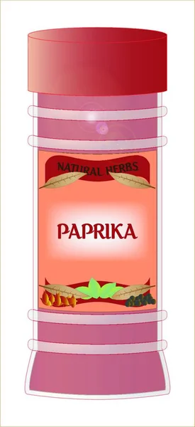 Vektorová Ilustrace Paprika Spice — Stockový vektor