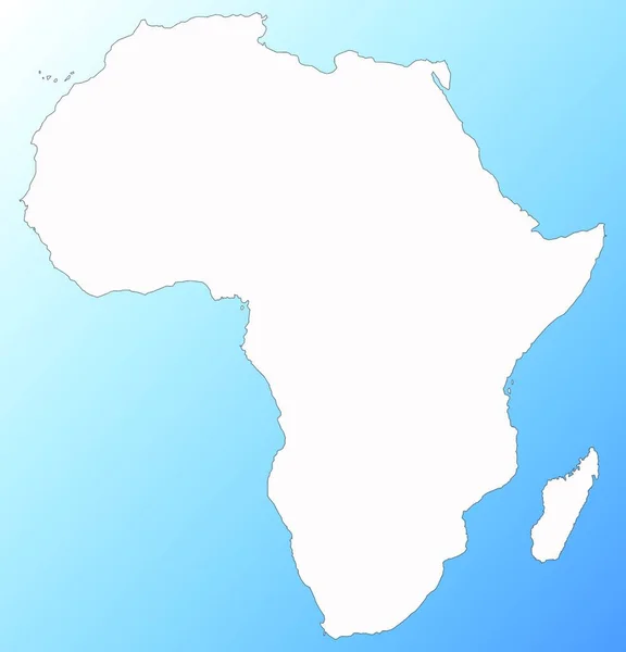 África Mapa Oceano —  Vetores de Stock