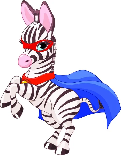 Illustration Super Zebra — Stock Vector