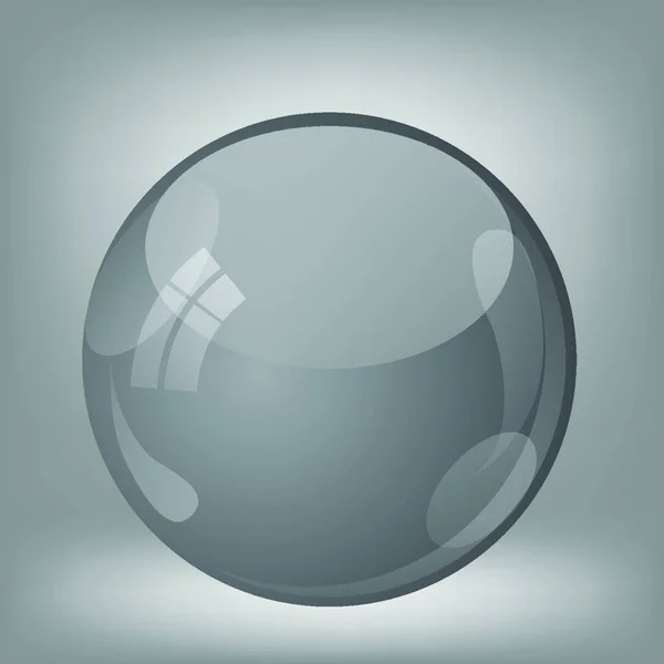 Sphère Grise Illustration Vectorielle Design Simple — Image vectorielle
