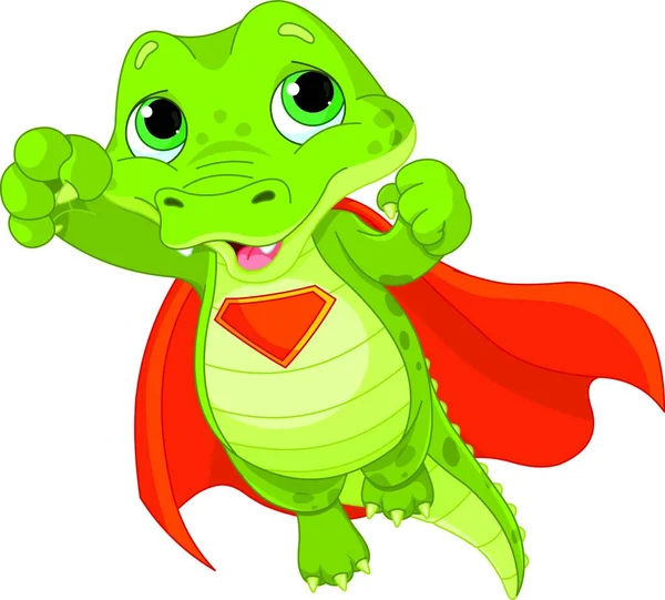 Super Alligator Illustration Vectorielle Design Simple — Image vectorielle