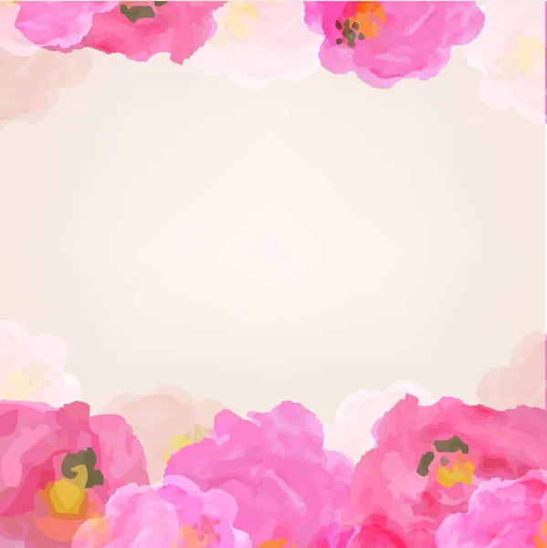 Botanik Blumen Hintergrundkarte Für Kopierraum — Stockvektor