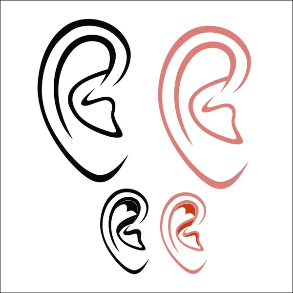 人类耳朵的插图 — 图库矢量图片
