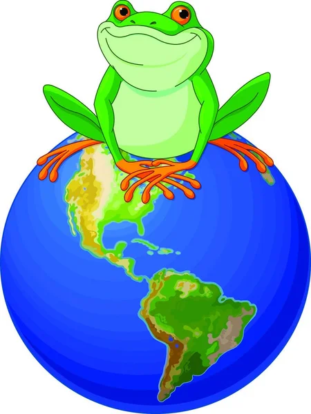 Illustration Zum Frosch Erde Tag — Stockvektor