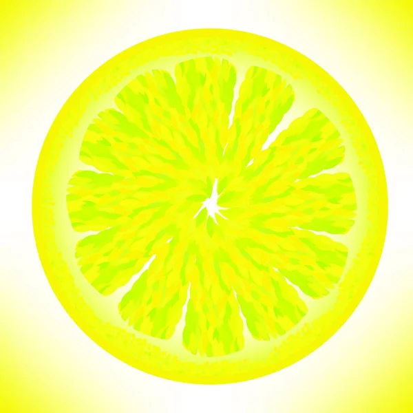 Illustration Vectorielle Citron Bio Frais — Image vectorielle