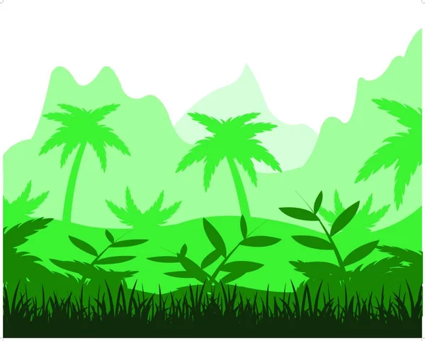 Ilustración Selva Tropical — Vector de stock
