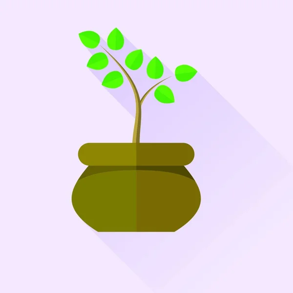 Grüne Pflanze Vektorillustration Einfaches Design — Stockvektor