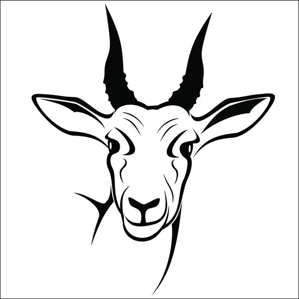 Antelope Illustrazione Vettoriale Design Semplice — Vettoriale Stock