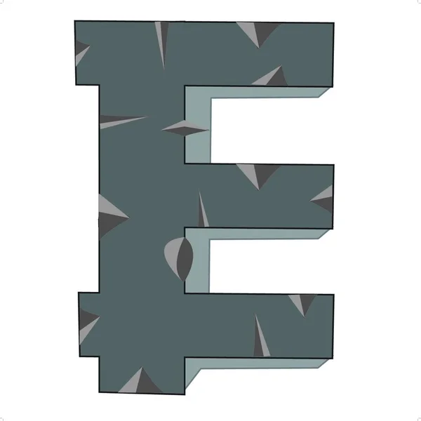 英文字母E 矢量图解简易设计 — 图库矢量图片