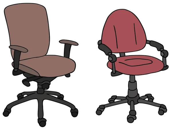 Офисные Кресла Векторная Иллюстрация Простой Дизайн — стоковый вектор