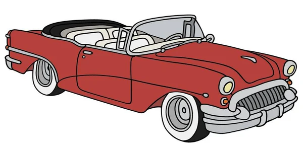 Cabriolet Classique Illustration Vectorielle Design Simple — Image vectorielle