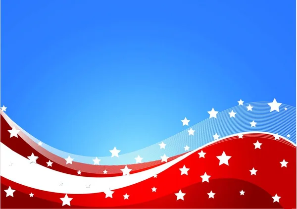 Usa Flag Theme Vector Illustration Simple Design — Stock Vector
