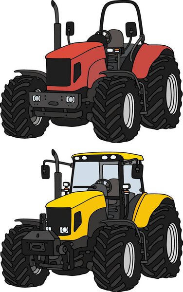 Tractors, vector illustration simple design