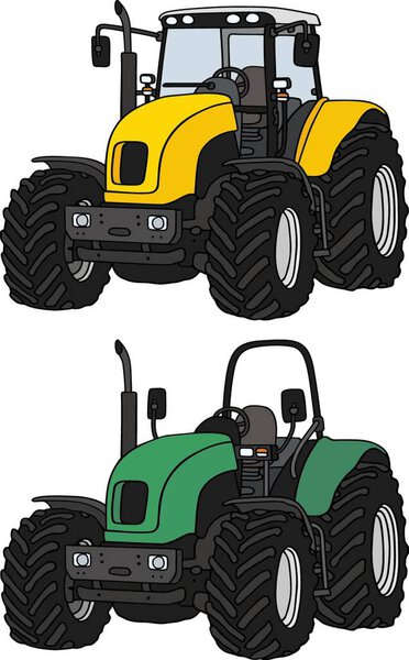 Tractors, vector illustration simple design