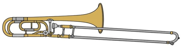 Trombone Vector Illustration Simple Design — Stock Vector