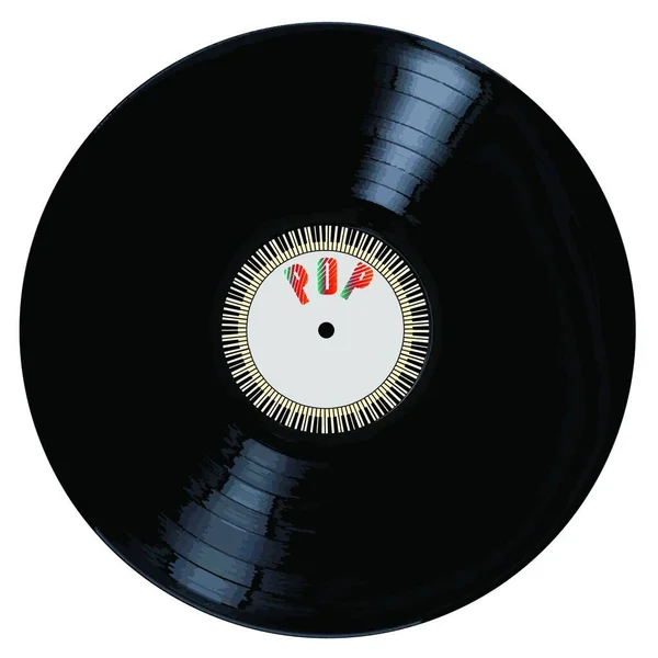 Pop Record Векторная Иллюстрация Простой Дизайн — стоковый вектор