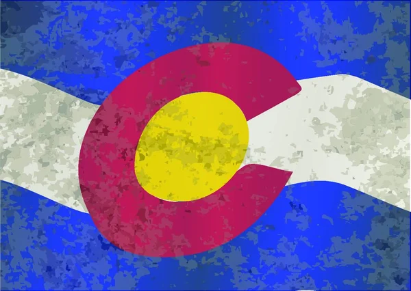 Bandera Del Estado Colorado Ilustración Vectorial Diseño Simple — Vector de stock