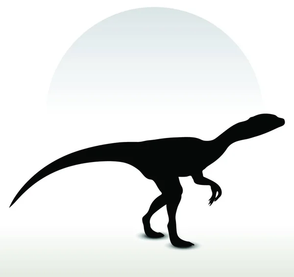 Dinosauri Dilophosaurus Illustrazione Vettoriale Design Semplice — Vettoriale Stock