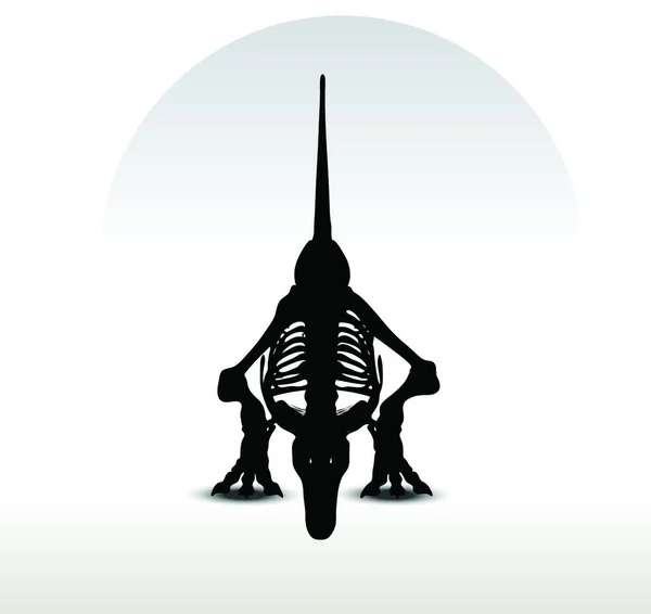 恐竜のT Rexスケルトン ベクトルイラストシンプルなデザイン — ストックベクタ