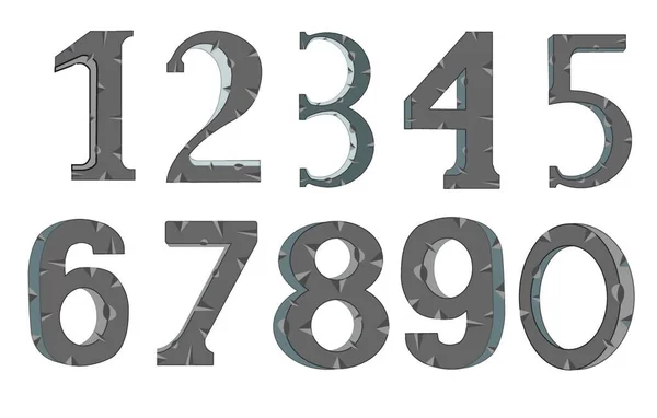 Decorative Numerals Vector Illustration Simple Design — Stock Vector