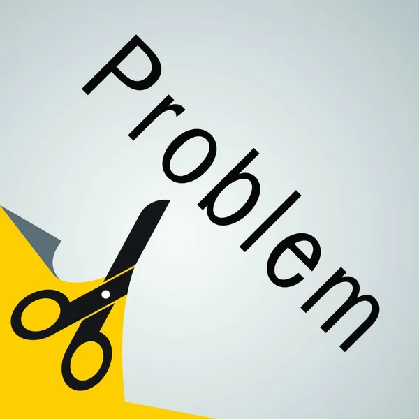 Illustration Cut Problem — Stock Vector