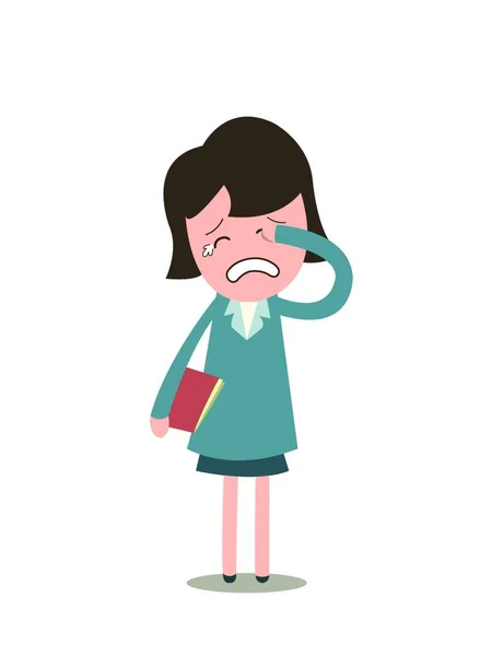 Ilustracja Płaczącej Bizneswoman — Wektor stockowy