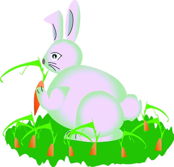 Иллюстрация Кролика Моркови — стоковый вектор