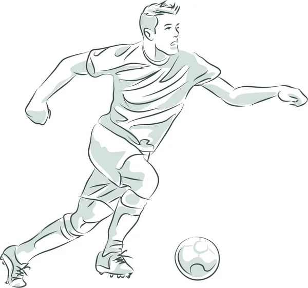 サッカー選手 ウェブデザインのためのベクトルテンプレート — ストックベクタ