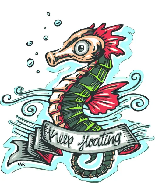Keep Floating Vector Illustration — Vettoriale Stock