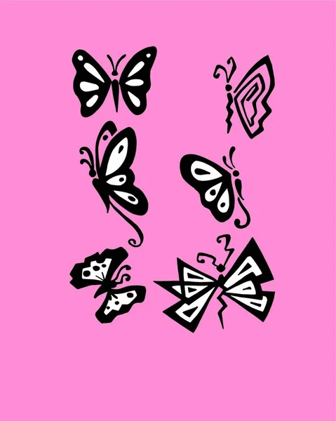 Απεικόνιση Του Διανύσματος Πεταλούδες — Διανυσματικό Αρχείο