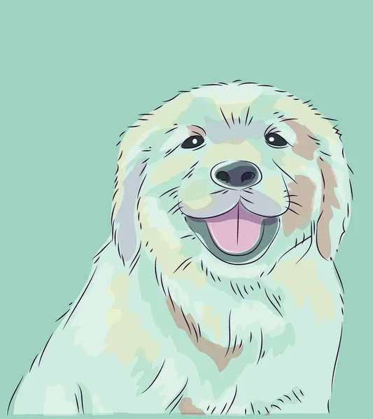 Ilustração Vetorial Cachorro Cão — Vetor de Stock