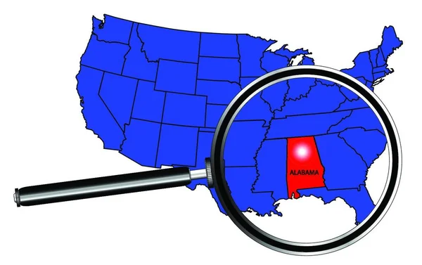 État Alabama Illustration Vectorielle Graphique — Image vectorielle