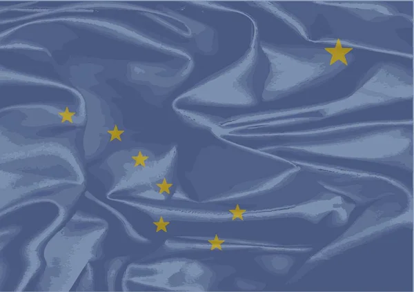 阿拉斯加的丝绸旗帜 — 图库矢量图片