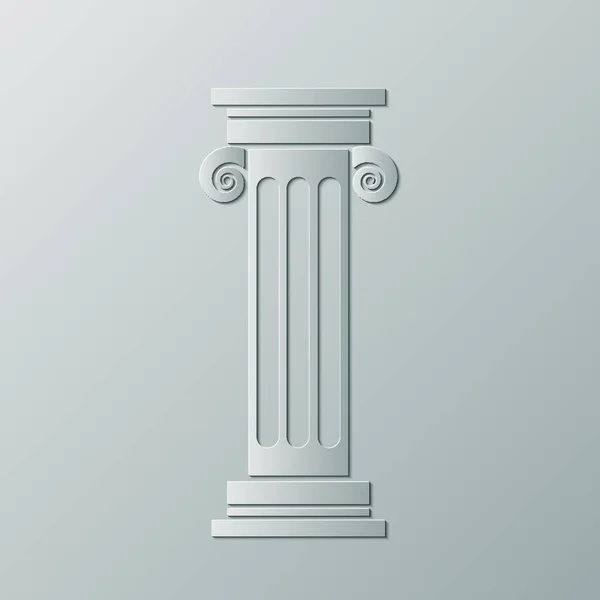 Greek Column Graphic Vector Illustration — Stock Vector