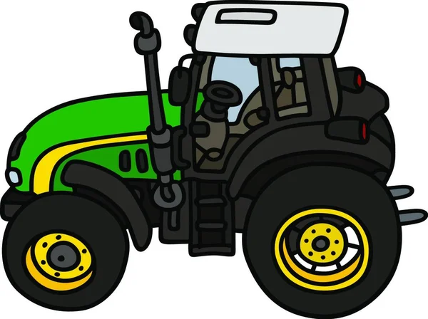 Ilustración Del Tractor Verde — Archivo Imágenes Vectoriales