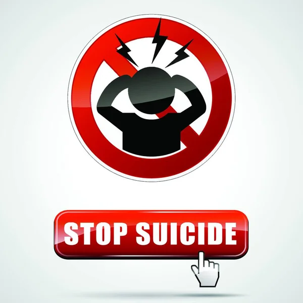 Illustration Des Stop Suizid Schildes — Stockvektor