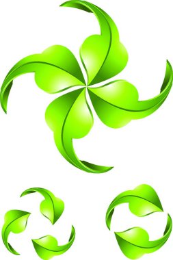 Eko yeşil oklarının çizimi