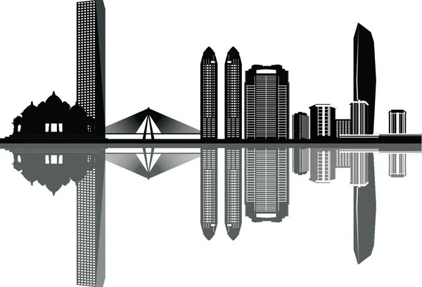 Mumbai Città Skyline Vettoriale Illustrazione — Vettoriale Stock