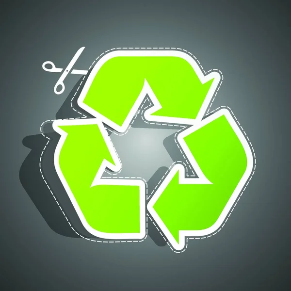 Ikona Podpisu Recyklingu Ilustracja Ochrony Środowiska — Wektor stockowy