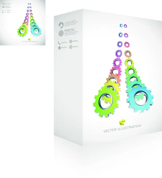 Promotion Boîtes Emballage Emballage Publicitaire — Image vectorielle
